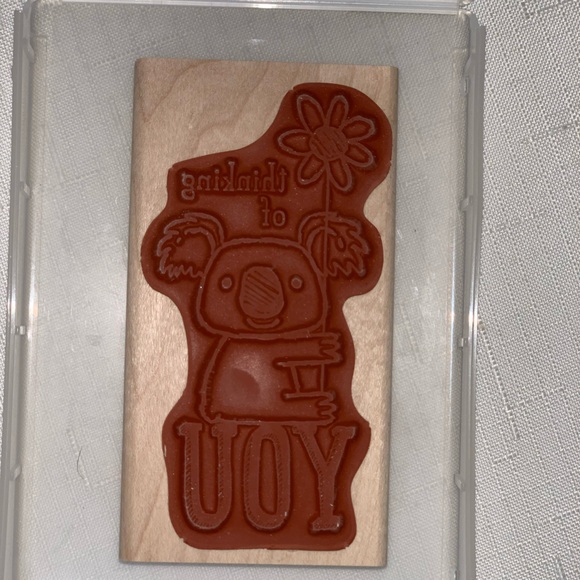 STAMP UP Kind Koala Thinking You Rubber Stamp Daisy Flower Craft Card Scrapbook - Picture 6 of 10